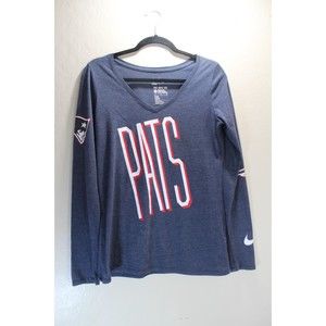 Nike Women's New England Patriots Football long sleeve blue size M